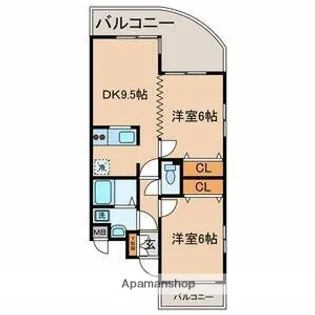 東京都西東京市富士町2丁目【マンション】の間取り