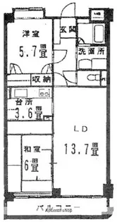 東京都小金井市緑町1丁目【マンション】の間取り