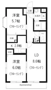 東京都練馬区石神井台2丁目【マンション】の間取り