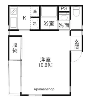 パティオK【206号室】の間取り