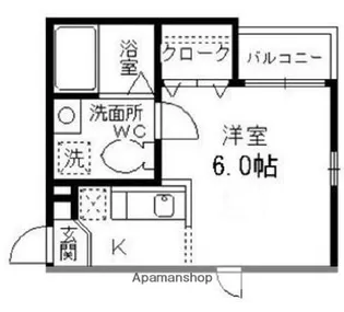 東京都杉並区浜田山3丁目【アパート】の間取り
