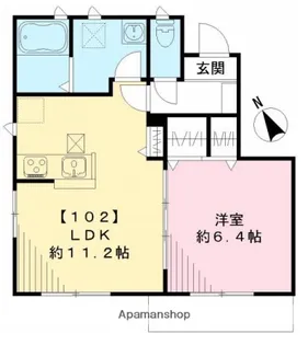 東京都小金井市中町1丁目【アパート】の間取り