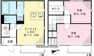 東京都杉並区宮前3丁目【アパート】の間取り