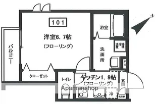 東京都杉並区永福1丁目【アパート】の間取り