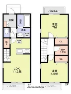 東京都三鷹市野崎4丁目【アパート】の間取り
