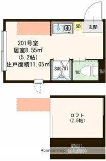 東京都杉並区永福2丁目【アパート】の間取り