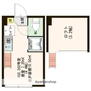 東京都杉並区高井戸東4丁目【アパート】の間取り