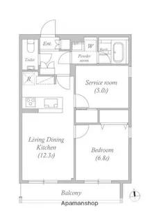 東京都小金井市本町5丁目【マンション】の間取り