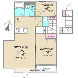 東京都練馬区南大泉1丁目【アパート】の間取り