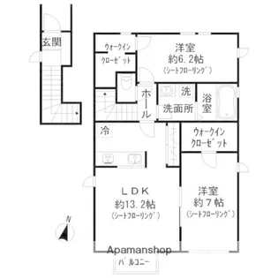 東京都杉並区成田東1丁目【アパート】の間取り