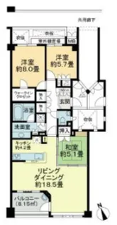 東京都杉並区宮前2丁目【マンション】の間取り