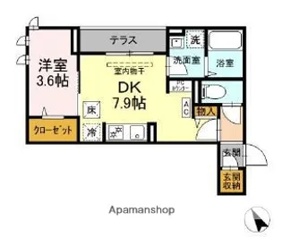東京都三鷹市中原1丁目【アパート】の間取り