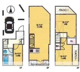 東京都武蔵野市境南町3丁目【一戸建】の間取り