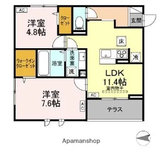 東京都練馬区関町東1丁目【アパート】の間取り
