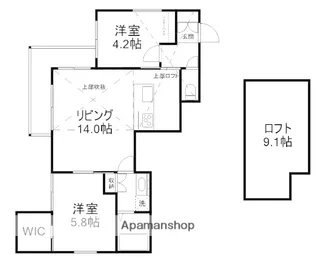 吉祥寺Eプラス【301号室】の間取り