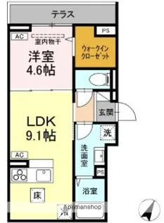 東京都調布市深大寺北町4丁目【アパート】の間取り