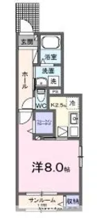 東京都小金井市関野町2丁目【アパート】の間取り