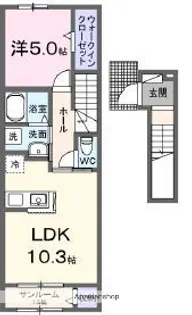 東京都小金井市関野町2丁目【アパート】の間取り