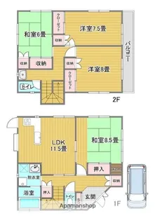 東京都練馬区関町南2丁目【一戸建】の間取り