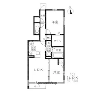 東京都西東京市中町5丁目【アパート】の間取り