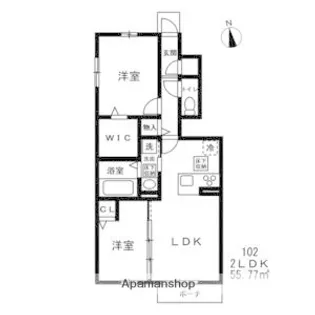 東京都西東京市中町5丁目【アパート】の間取り