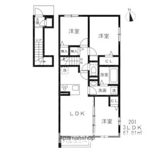 東京都西東京市中町5丁目【アパート】の間取り