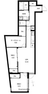 東京都杉並区桃井4丁目【マンション】の間取り