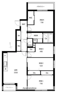 東京都杉並区桃井4丁目【マンション】の間取り