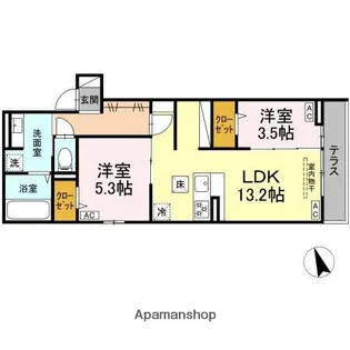 東京都武蔵野市西久保3丁目【アパート】の間取り