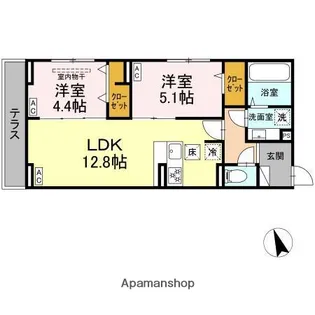 東京都武蔵野市西久保3丁目【アパート】の間取り