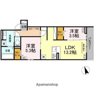 東京都武蔵野市西久保3丁目【アパート】の間取り