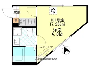 東京都小金井市中町1丁目【アパート】の間取り