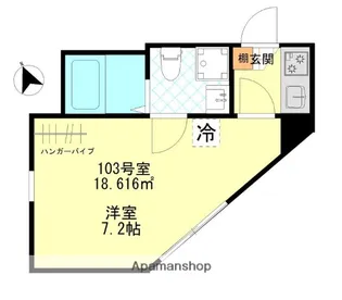 東京都小金井市中町1丁目【アパート】の間取り