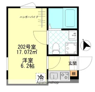東京都小金井市中町1丁目【アパート】の間取り