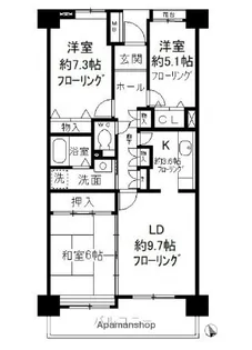 東京都小金井市梶野町3丁目【マンション】の間取り