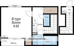 東京都三鷹市下連雀6丁目【アパート】の間取り