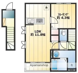 東京都杉並区上高井戸2丁目【アパート】の間取り