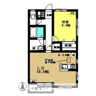 東京都小金井市関野町1丁目【アパート】の間取り