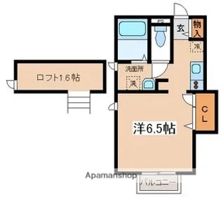 東京都小金井市梶野町3丁目【アパート】の間取り