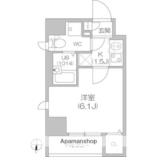 アジールコート中野坂上【6階】の間取り