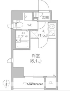 アジールコート中野坂上【9階】の間取り