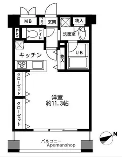 カスタリア中野【11階】の間取り