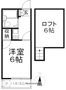 1Kの間取り画像