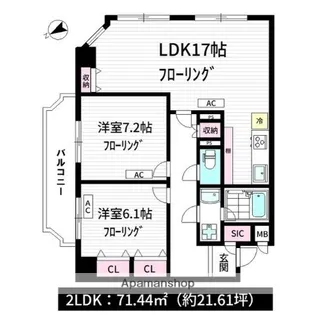 ドゥーム・コスメケア【3階】の間取り