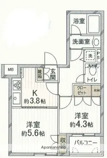 ジェイパーク新中野【3階】の間取り