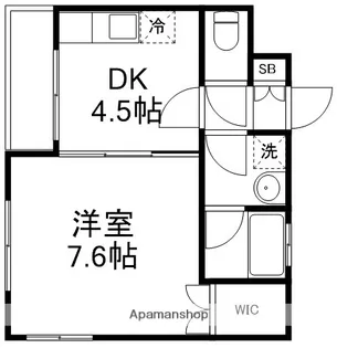 グレイスコート新宿【108号室】の間取り