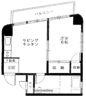 マンションヴィップ中野坂上【6階】の間取り