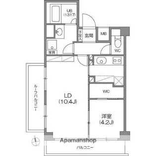 ガーラプレイス八幡山壱番館【4階】の間取り