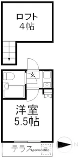 カオパレスNO.2【102号室】の間取り