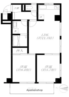 マンション中落合ガーデニア【1階】の間取り